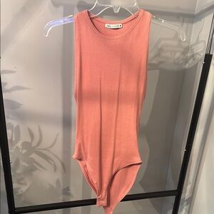 Zara Pink Sleeveless Bodysuit